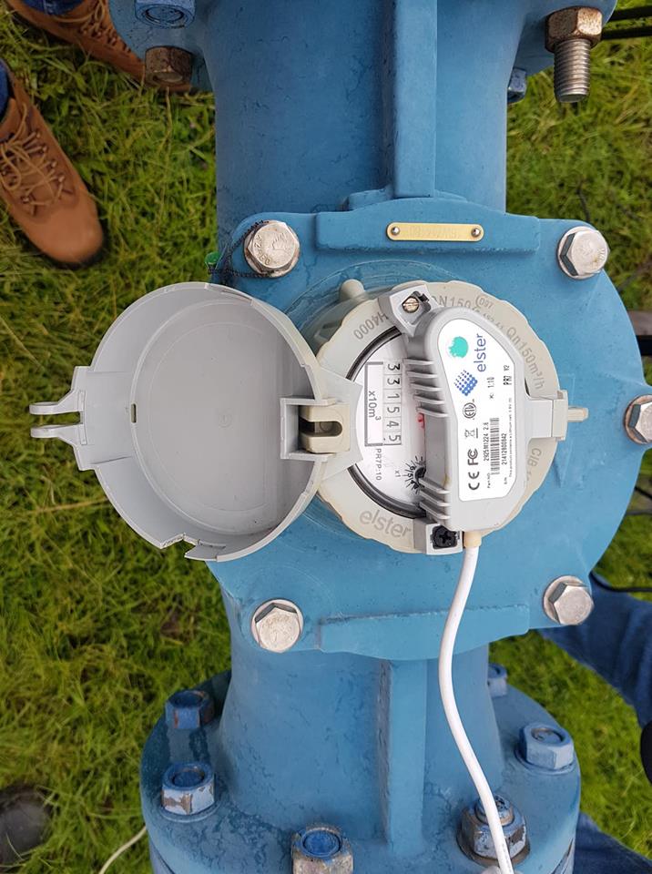 Data loggers being used to monitor water pressure & flow